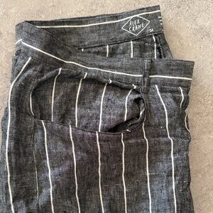 Alex Crane Striped Linen Pants